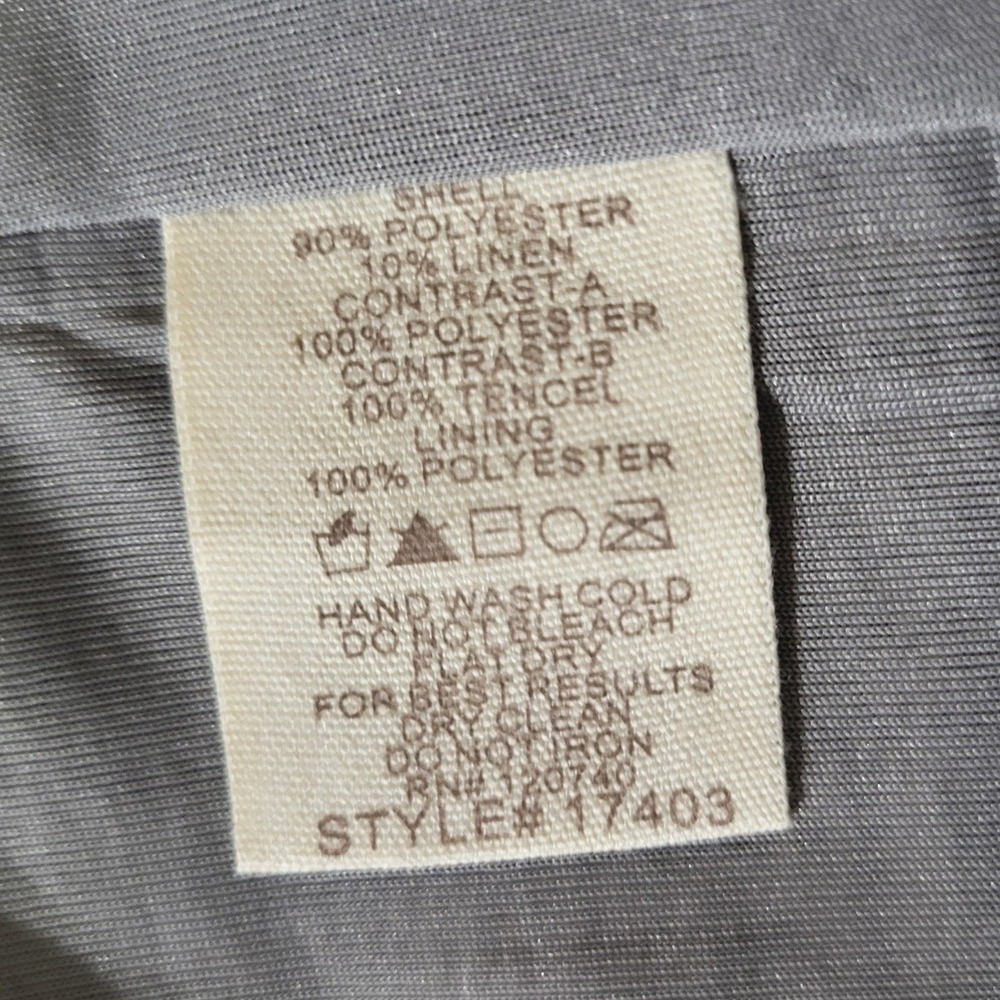 Mystree Womens L 12 NWT Artsy Plaid Tencel Linen Bl. Textured Open Jacket Fall - Picture 4 of 12